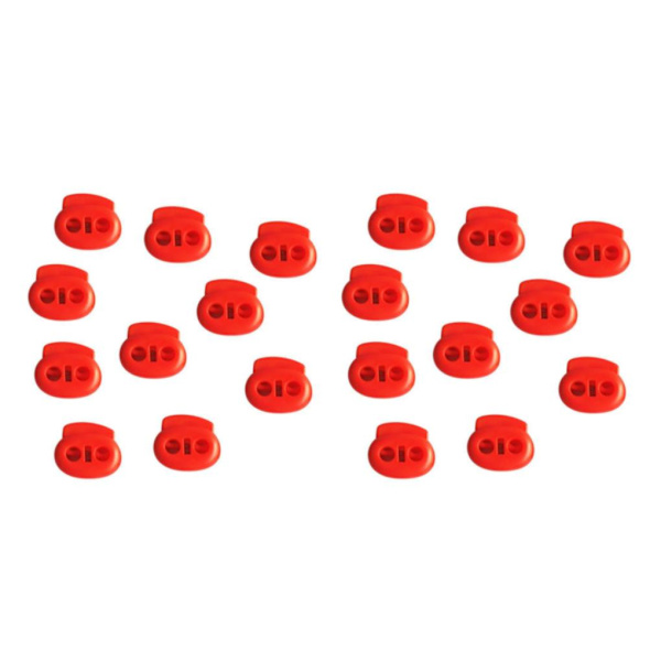 1/2/3 10 stycken plastbönsnöresnörelås 2-hålsbygel 2PCS