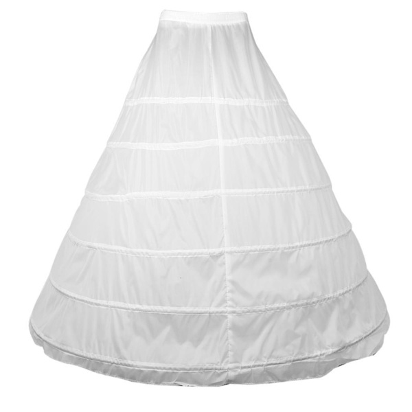 Elegant 6-bågar bröllopsbalklänning Crinoline underkjol