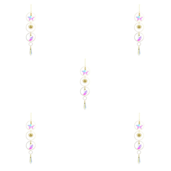 1/2/3/5 Crystal Balkong Fönsterhängande Dekor Vägg Rainbow Maker Model 1 40cm 5Set