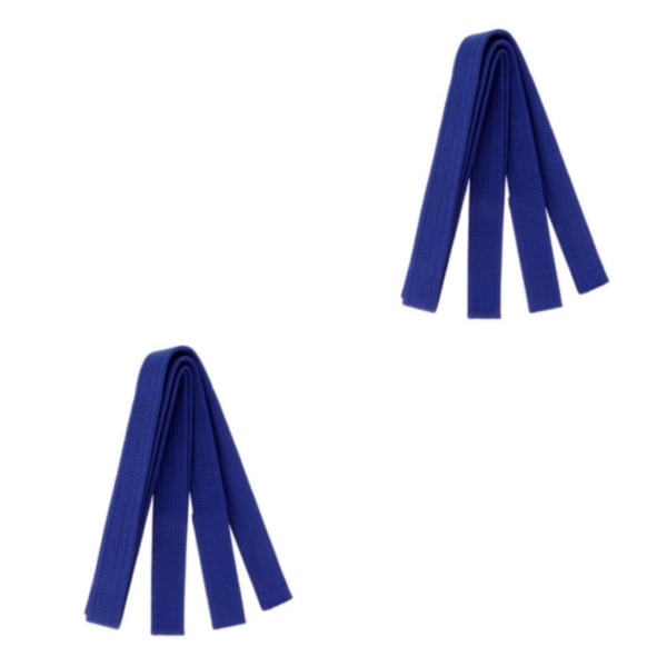 1/2 Taekwondo bälte Karate Martial Arts Aikido dubbelt omlottbälte Blue 280x3.85 cm 2Set