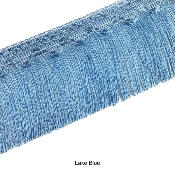 Polyester Eleganta fransar för tofs för sömnad och sömnad Lake Blue 4