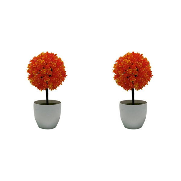 1/2 bred tillämpning konstgjord växt för ett mångsidigt hem sunset glow 2PCS