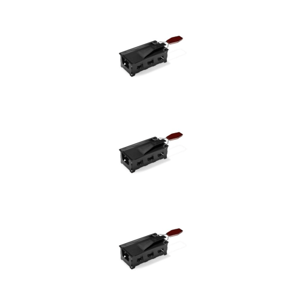 1/3/5 Grill Set Non-stick rektangulär rostfri hopfällbar biff Black 3PCS