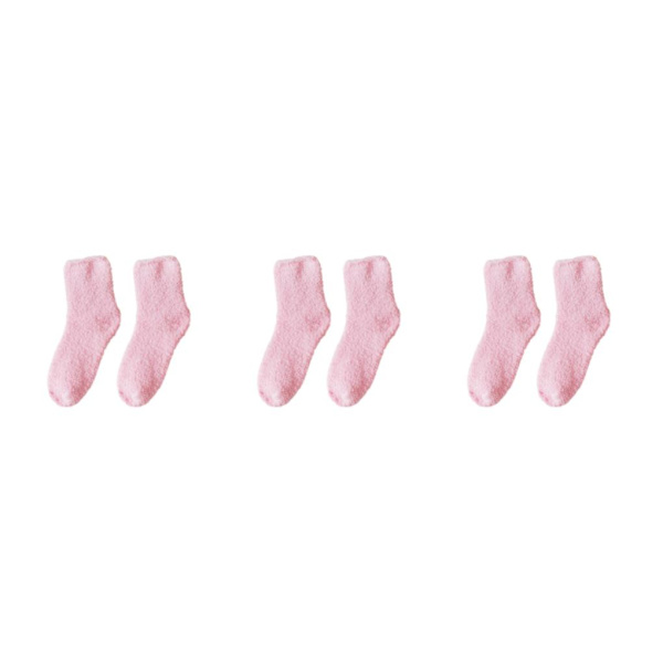 1/2/3/5 10 stycken extra tjocka och elastiska mjuka strumpor Pink 3PCS