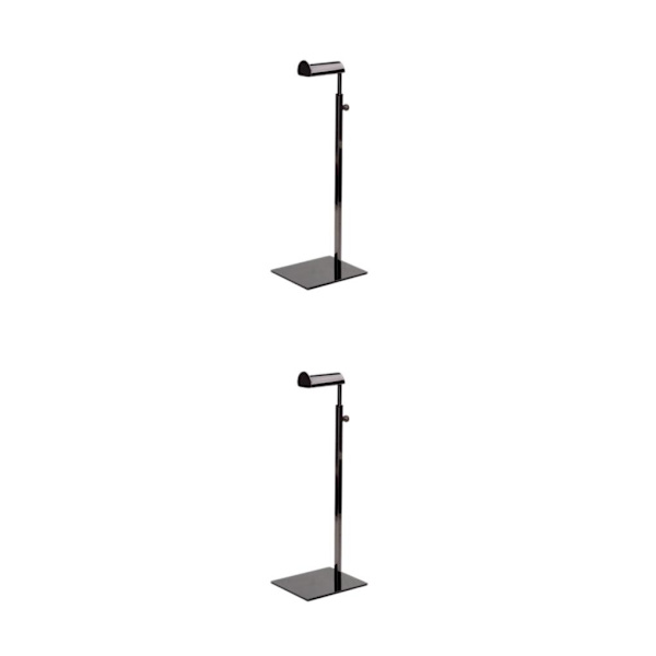 1/2/3 justerbar metallhandväskhållare för handväska Black Steel Mirror 2PCS