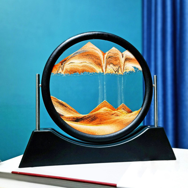 1/2/3 Dynamic Sand Picture Art Gift Flödande plastram orange 7 inch 1 Pc