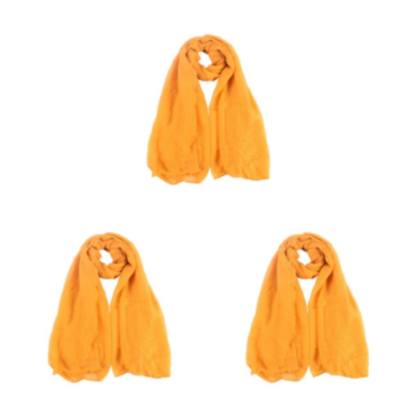 1/2/3/5 Mjuka andningsbara halsdukar för kvinnor Lyxiga och turmeric 3Set