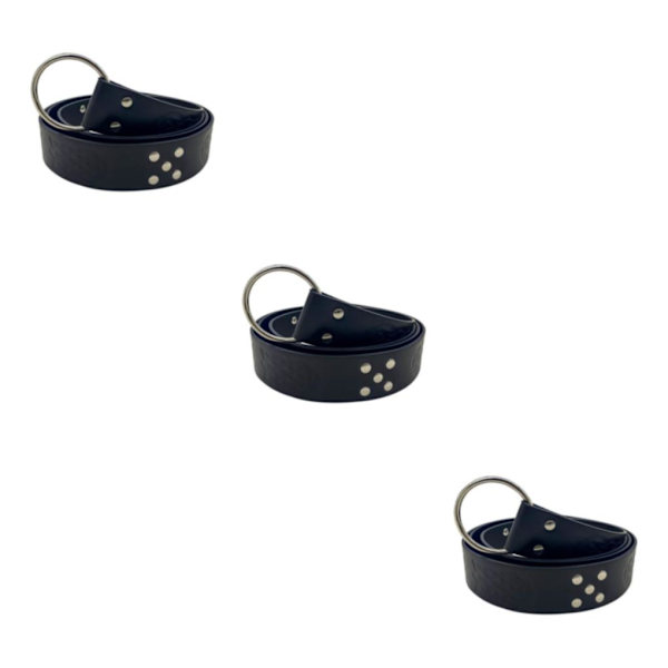 1/2/3 medeltida bälte för män Retrostil kostym präglad nit Black 3PCS