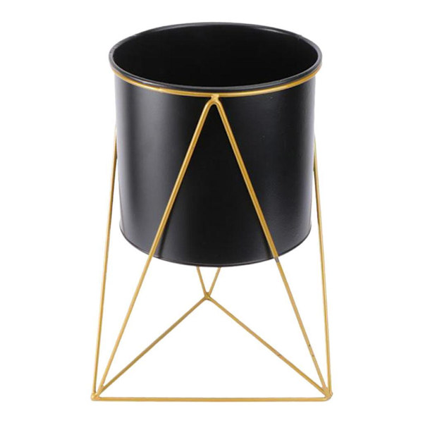 Blomkruka i metall Suckulent Krukväxtställ Nordic Style Black S