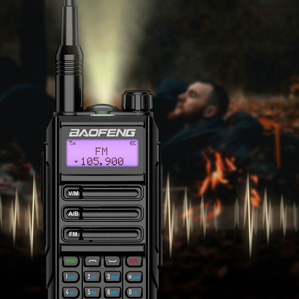 1/2 -16 Way Radio Radio Walkie Vattentät Tvåvägs Tvåvägsradio Black 1Set