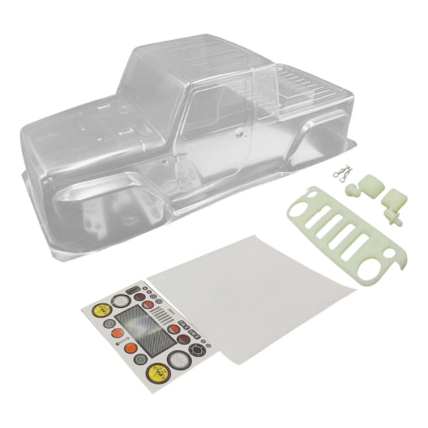 RC Crawler Clear Body DIY 313mm Axelavstånd omålad för 1/10 RC