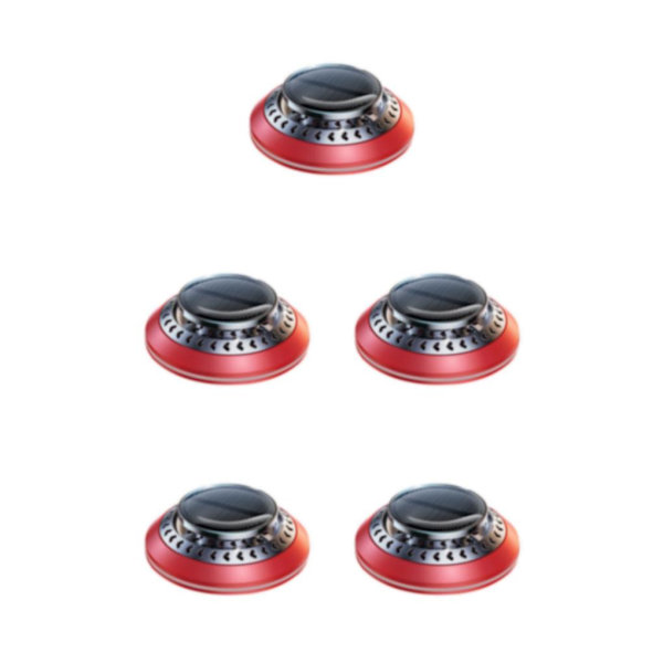 1/2/3/5 Metal Car Air Freshener Solar Powered Automatic red 5Set