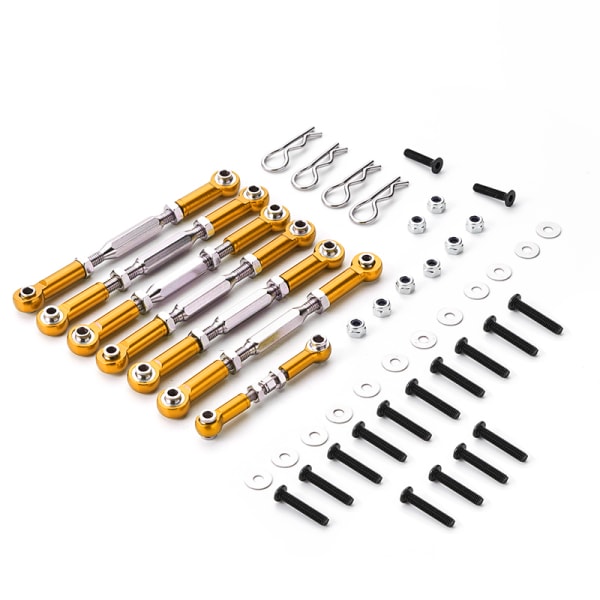 7st 1/10 Set Aluminiumlegering hjulbas Rc Orange