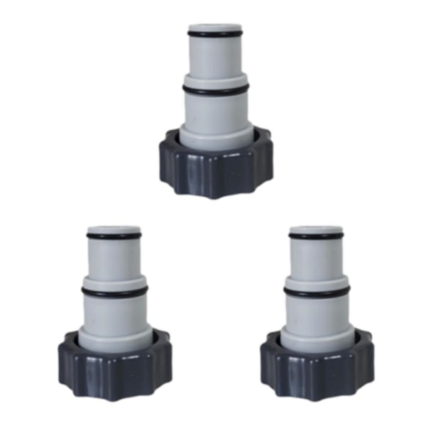 1/2/3 Portabel Poolslang Adapter Beslag Hållbar Ventil med 3PCS