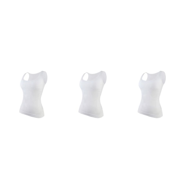 1/2/3 Damväst Fitness Bröststöd Toppar Andas White S 3PCS