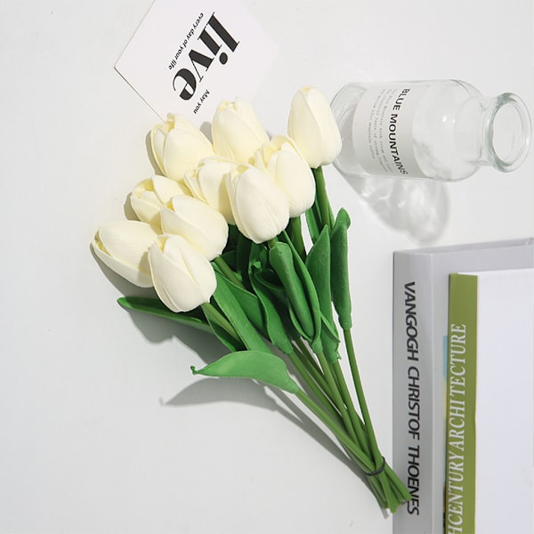 1/2/3 10påse Simulerade tulpaner Ljusa och charmiga blommor för light blue 1 Pc