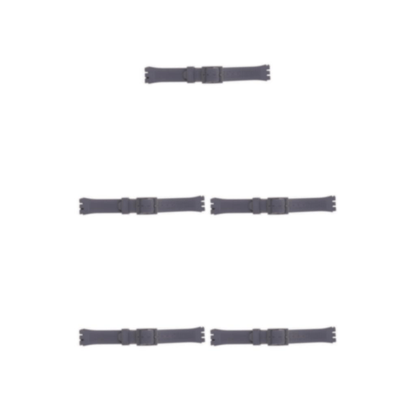 1/2/3/5 17mm silikongummiband Vattentäta klockarmband Grey 5Set