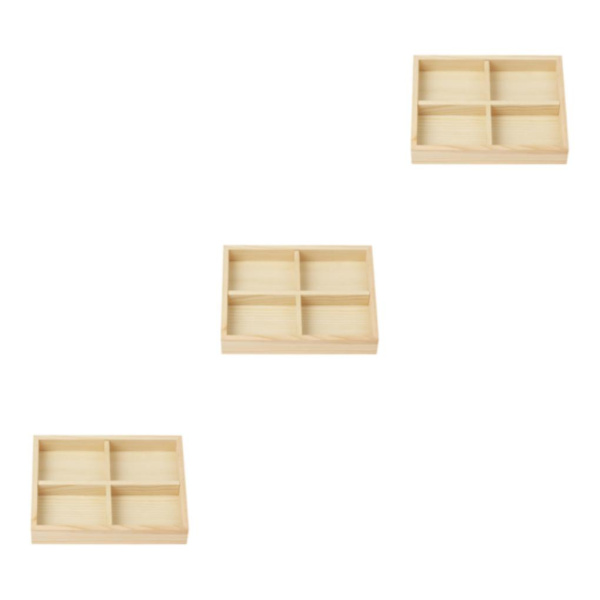 1/3/5 Smycken Display Fack Case Pärlor Hållare Ädelstensarmband 4 grids 7.87x5.91x1.38 Inch 3Set