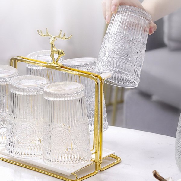 1/2/3 Snygg Mugg Torkställ Hållare Display Ställ Gyllene för Black 1 Pc