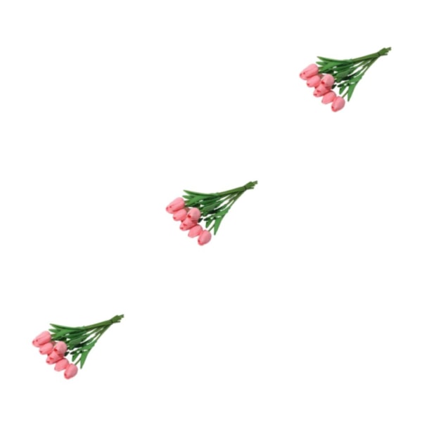 1/2/3 10påse Simulerade tulpaner Ljusa och charmiga blommor för pink 3PCS