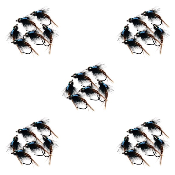 1/2/3/5 6 st 8 1012 flugfiskeflugor Premium Tungsten Bead Head 10# hook 6 pcs 5PCS
