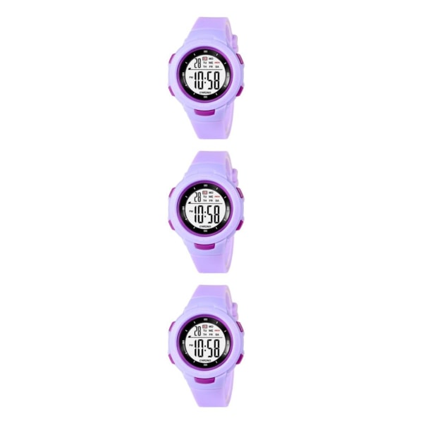 1/2/3/5 Digital watch för barn utomhus elektroniskt armbandsur Purple 3PCS