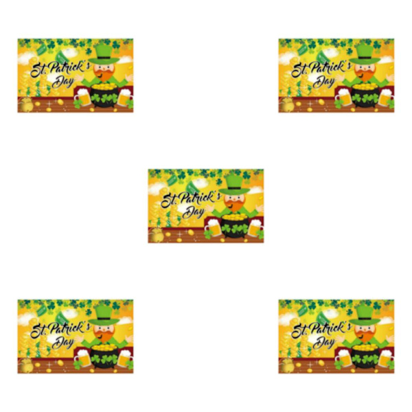 1/3/5 Irländska nationaldagen Väggbakgrundsdekor Shamrock 5PCS