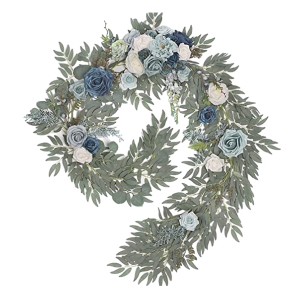 Konstgjord blomranka för bröllopsgirland - realistisk Blue