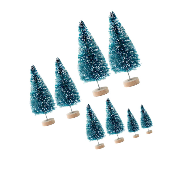 1/2/3 8x Desktop Miniatyr Pine Tree Ornament för skrivbord Blue 1 Pc