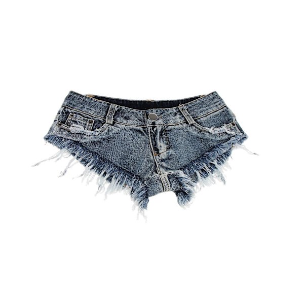 1/2 Kvinnor Slim Fit Low Waist Distressed Jeans Hot Micro Stretchy blue M 1Set