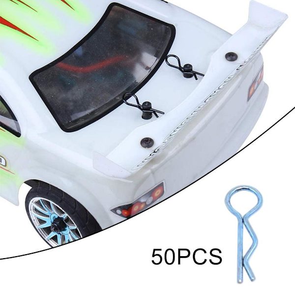 1/2/3/5 RC Body Shell Clips R Shape för 1/10 RC racingbil blue length 24mm 1Set
