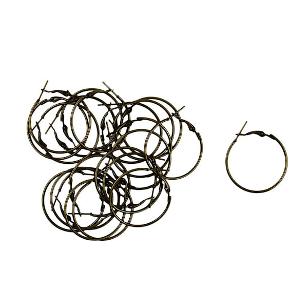 1/2/3/5 20 st 30 mm rund bågeögla, framställning av örhängen Bronze 1Set