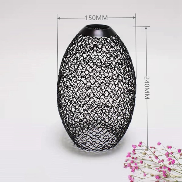 1/2/3/5 Metal Pendel Lampskärm Smidesjärnstråd Lampskärm för Black Oval 1 Pc