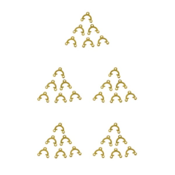 2/3/5 Filigree För Triangel 3 håls Connector Joiner Smycken DIY Gold 5Set