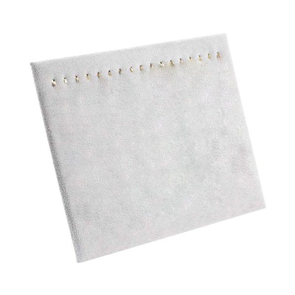1/2 17 Hook Halsband Smycken Display Stand Pad Fack för Shower Grey 30x37cm 1Set