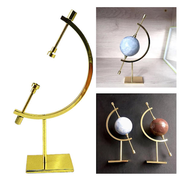 1/2/3/5 Sphere Holder Display Stand Ornament Glas Ball Holder Gold S 100x40x150mm 1Set