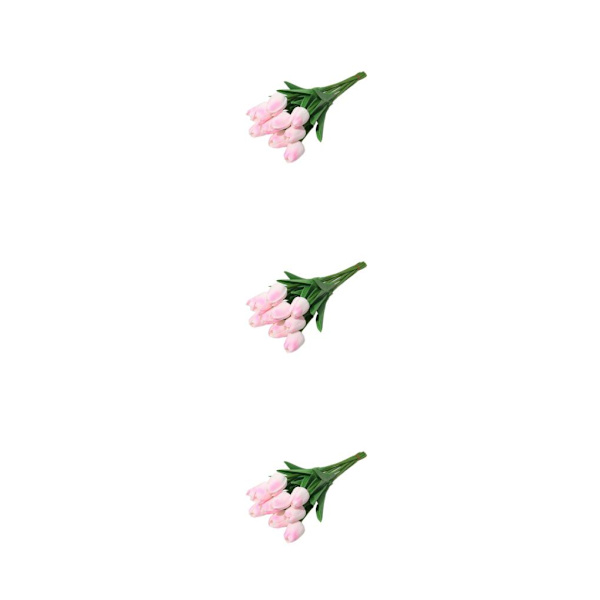 1/2/3 10påse Simulerade tulpaner Ljusa och charmiga blommor för Peach powder 3PCS