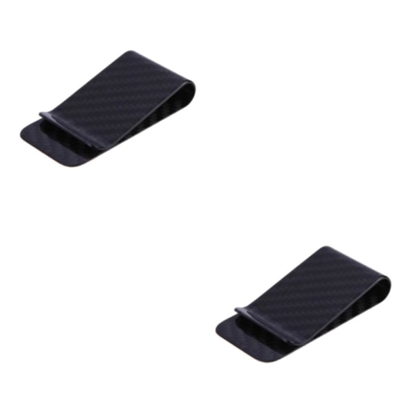 1/2/3/5 Slim Carbon Fiber Money Clip Matt Svart Kreditkort 2Set