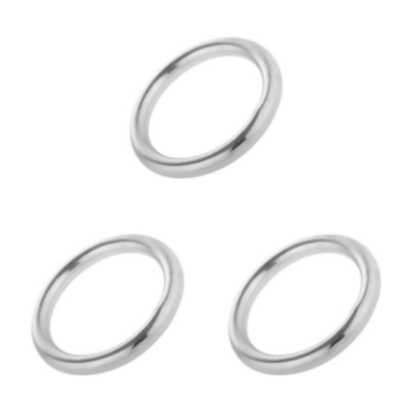 1/2/3/5 Solid 304 rostfritt stål bandband svetsad O Silver 39x8mm 3Set
