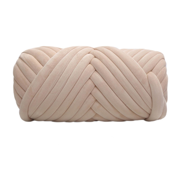 1/2/3 500G Velvet Bulky Chunky Yarn För Arm Stickkudde Beige 500g 1 Pc