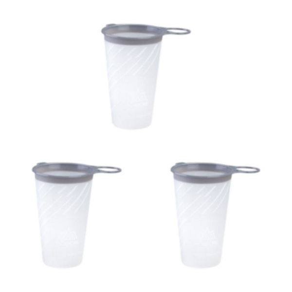 1/2/3/5 lätt och bärbar vattenflaska för att köra lätt Bright Moon White 200ml 3PCS