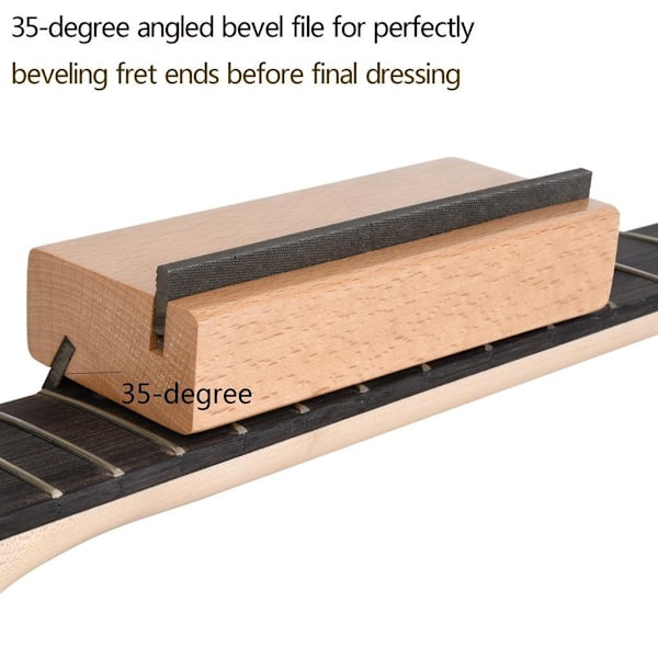 1/2 Fret Beveling File Fret End Bevel Flush Files För Luthier 1 Pc