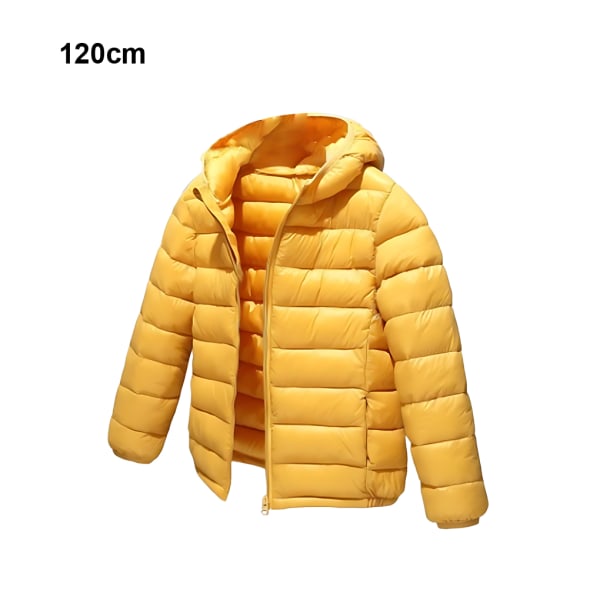 Andningsbar dunjacka för barn för aktiva vinterkläder yellow+120cm