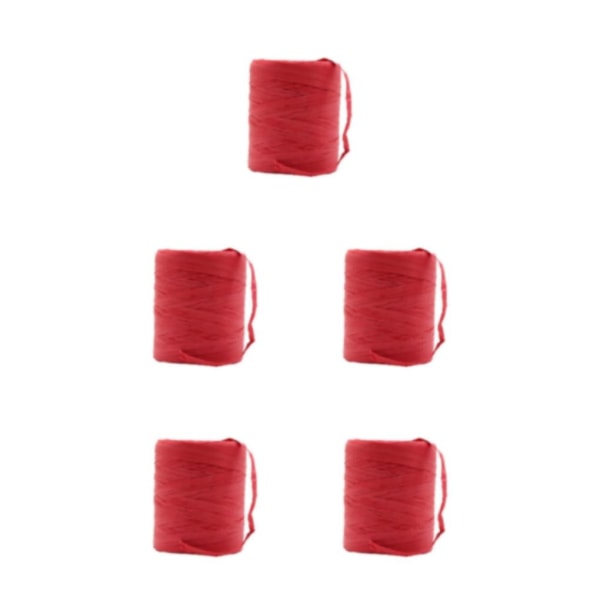 1/2/3/5 Bred applikation Vackra DIY-projekt med Raffia-garn red 5Set