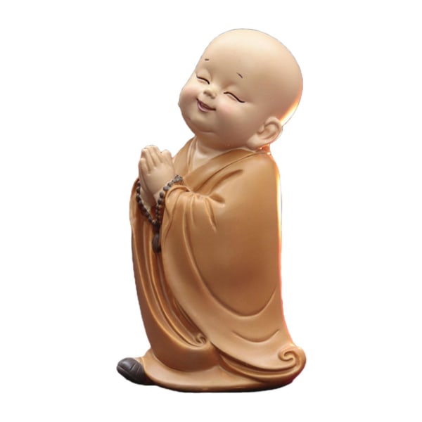 1/2/3 Söt Buddha Staty Monk Figurine Ornament Little för stand hands together height 10cm 1Set
