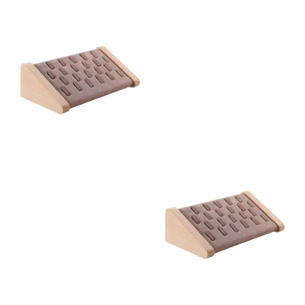 1/2/3 Ringar Displayhållare Snygg smyckeförvaringsställ för butik Coffee 2PCS