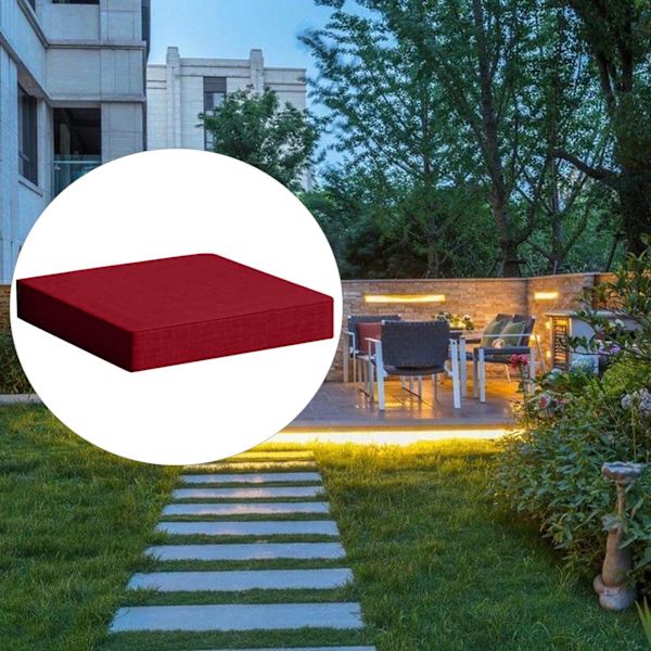 Trädgård Sittdynor Kudde För Memory Foam Base Chair Vattentät Wine Red 40x40x5cm