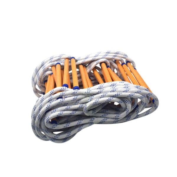 Bärbar brandtrappstege mjukt rep med säkra krokar för