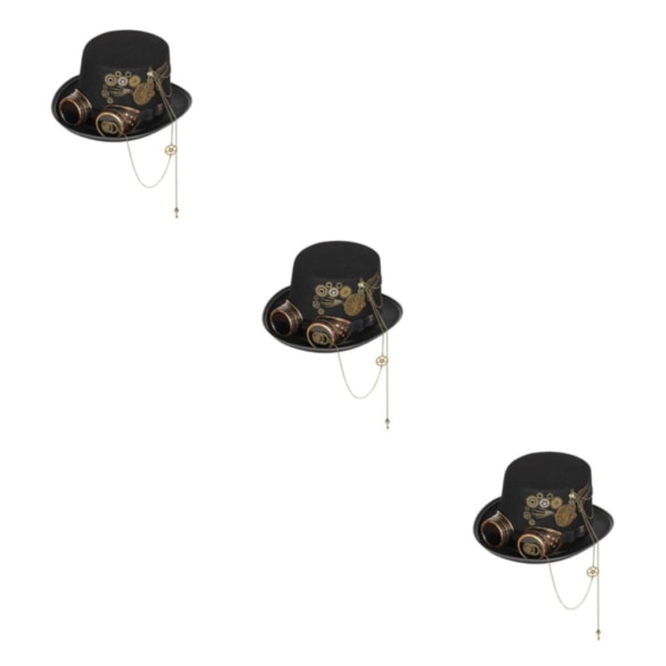 1/2/3/5 Steampunk för blommig topphatt med blomglasögon Type 2 3PCS