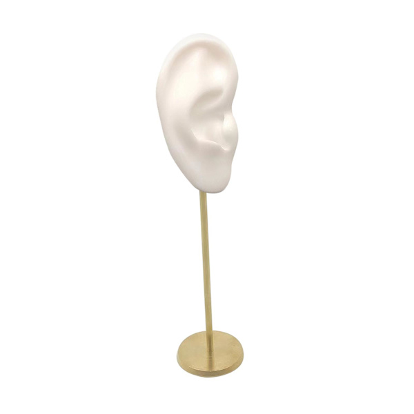 1/2/3 Örhänge Display Stand Human Ear Model Stud Holder Showcase Right Ear White Height: 18cm 1Set
